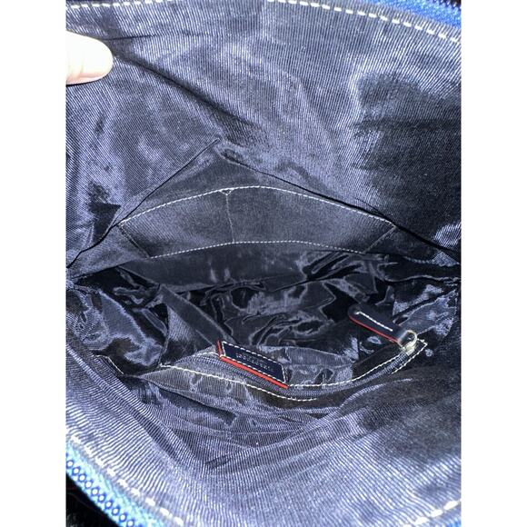 Pierotucci Fortunata Made In Italy Blue Leather Patchwork Tote Bag Purse - Picture 9 of 16